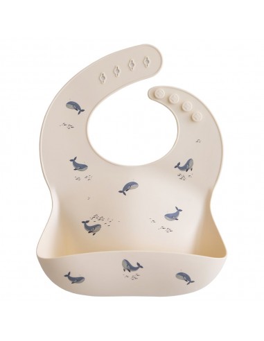 Mushie Bib - whales