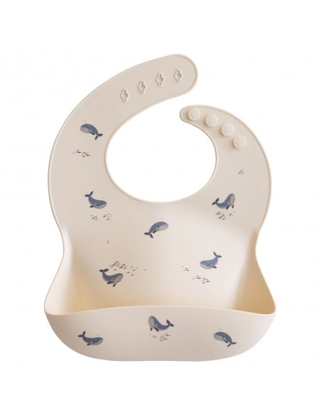 Mushie Bib - whales