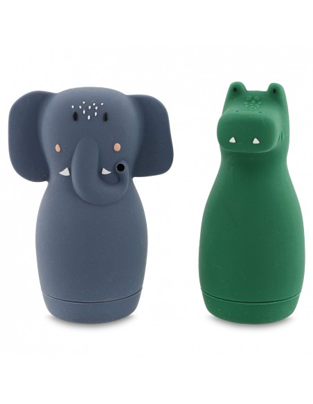 Trixie - Badspeelgoed sproeiende dieren - Mrs. Elephant & Mr. Crocodil