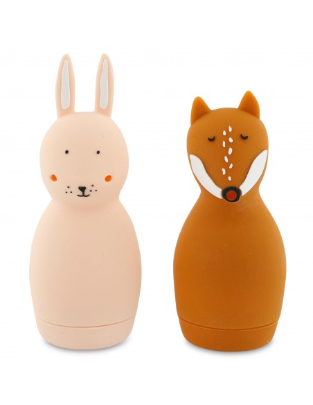 Trixie - Badspeelgoed sproeiende dieren - Mrs. Rabbit & Mr. Fox