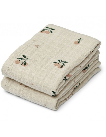 Liewood - Lewis Muslin Cloth 2-Pack - Peach