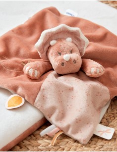 Noukie's  Knuffeldoekje Popsie uit Veloudoux®, poederroze/greige