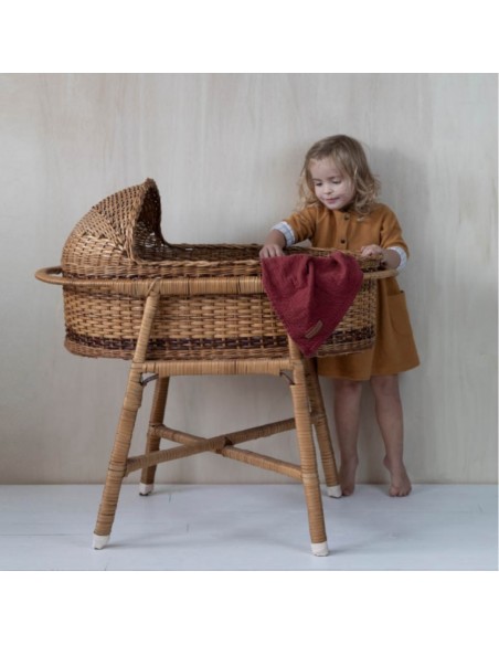 swaddle doek 70 x 70 pure indian red/ochre