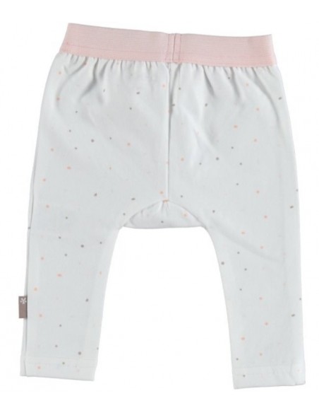 BESS legging wit met stipjes