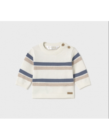 Mayoral trui gestreept beige blauw