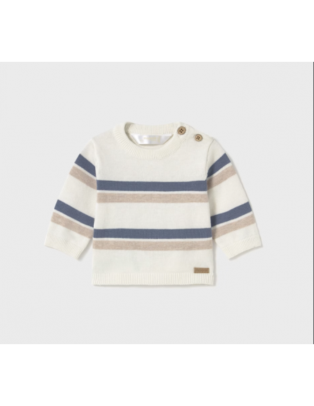 Mayoral trui gestreept beige blauw