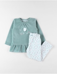 Noukie's Corduroy fluwelen pyjama, olifant