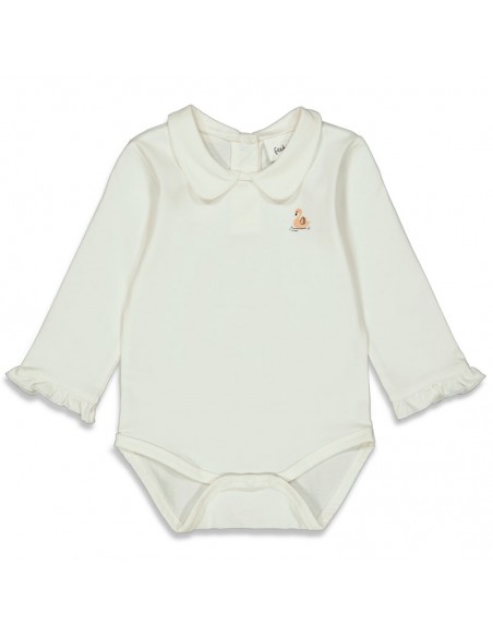 Feetje romper wit 'dotty'