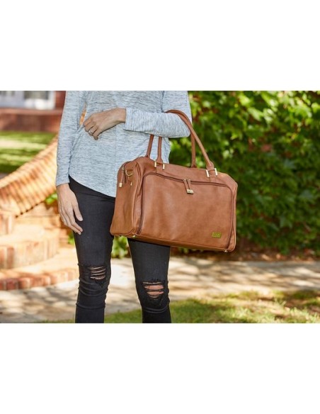 Isoki Double Zip Satchel redwood