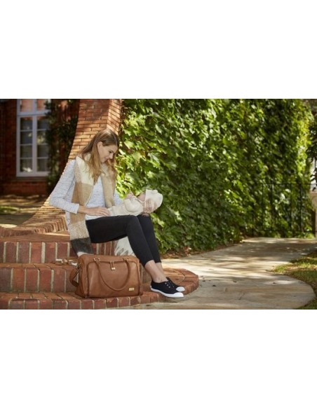 Isoki Double Zip Satchel redwood