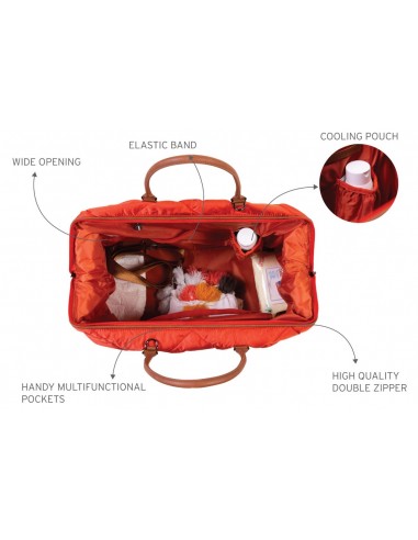 Mommy bag verzorginstas - Puffered Red