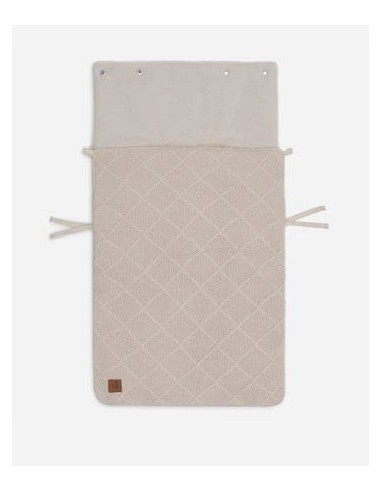 Jollein - Voetenzak groep 0+ 3/5 punts Check Knit - Oatmeal