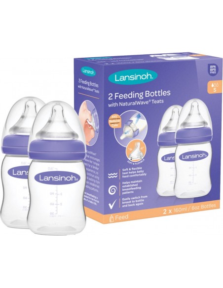 Lansinoh - 2 Drinkflessen & NaturalWave® spenen 160ml