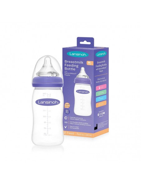 Lansinoh - Drinkfles & NaturalWave® speen 240ml