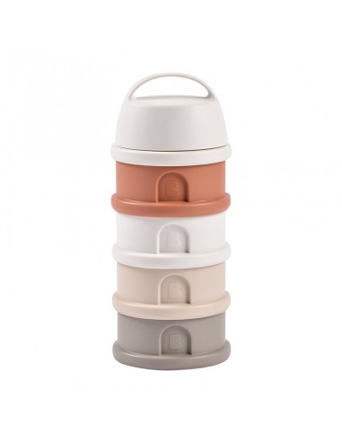 Beaba - Stapelbare doseerdozen 4 compartimenten cotton white/terracott