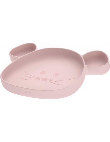 Bordje met vakjes Silicone Little Chums Mouse roze