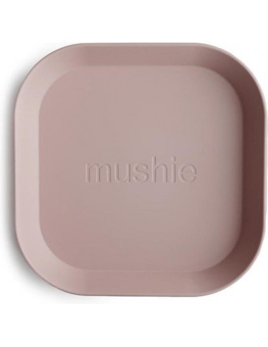 Mushie plate square Blush (2pcs)