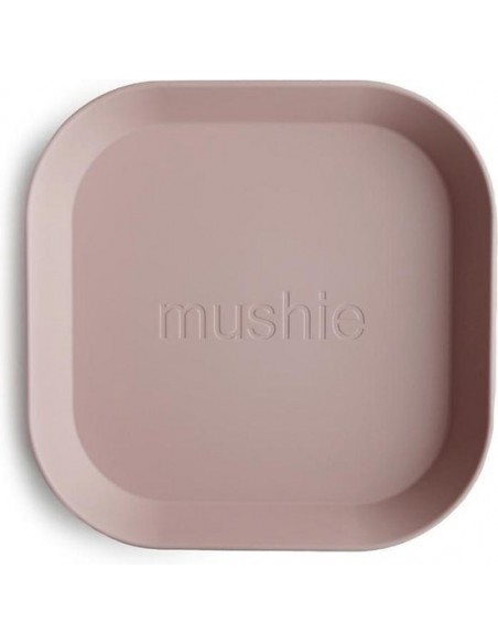 Mushie plate square Blush (2pcs)
