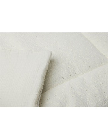 Jollein - Boxkleed 75x95cm Embroidery Ivory